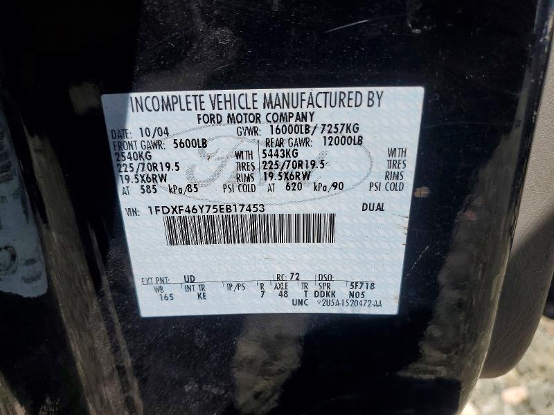Aukcja sprzedaży 2005 Ford F450, vin: 1FDXF46Y75EB17453, numer aukcji: 45965696