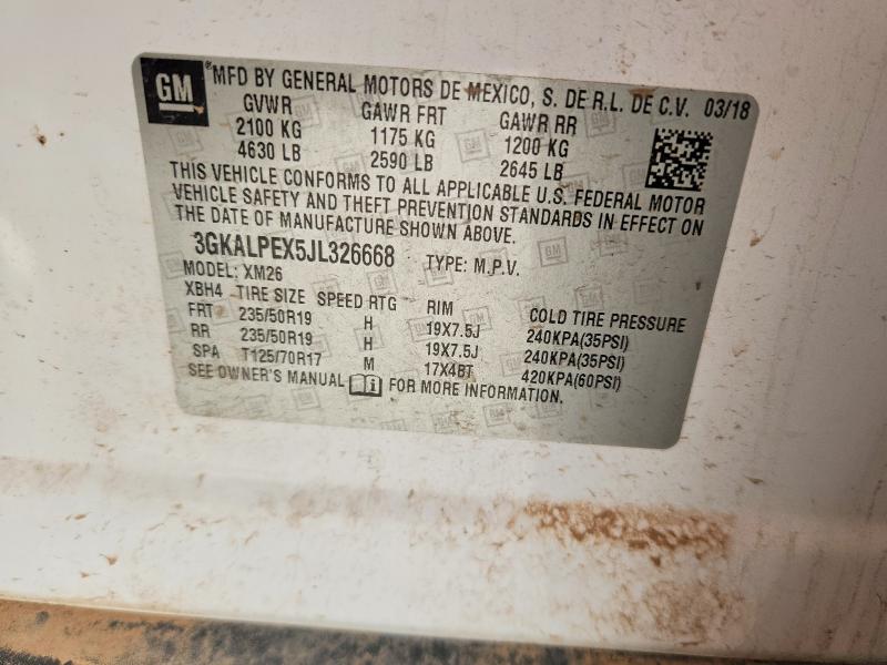 2018 Gmc Terrain მანქანა იყიდება აუქციონზე, vin: 3GKALPEX5JL326668, აუქციონის ნომერი: 57466976