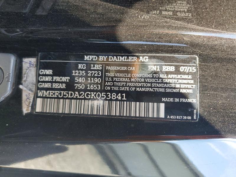 Aukcja sprzedaży 2016 Smart Fortwo, vin: WMEFJ5DA2GK053841, numer aukcji: 58603386