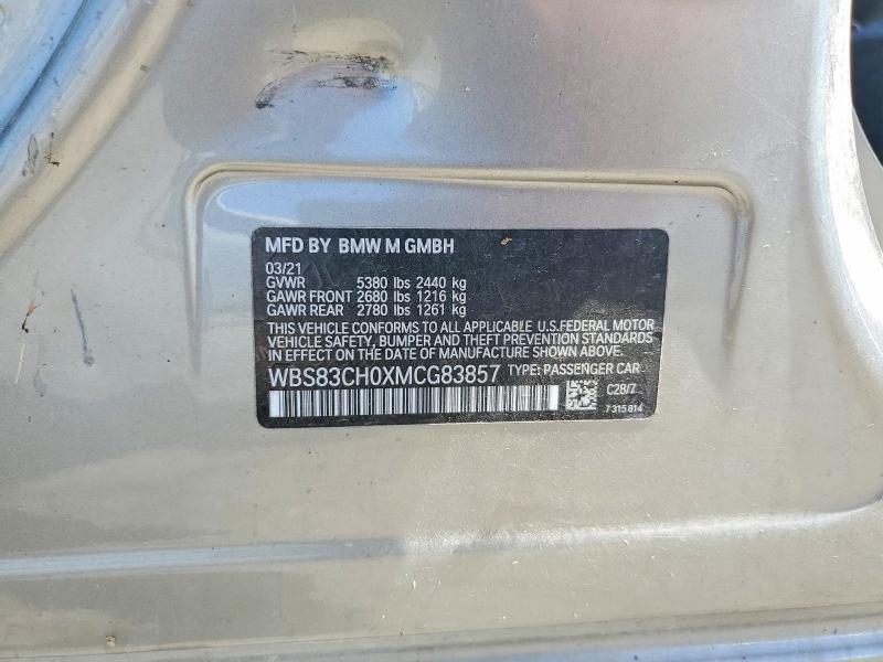 Aukcja sprzedaży 2021 Bmw M5, vin: WBS83CH0XMCG83857, numer aukcji: 57067566