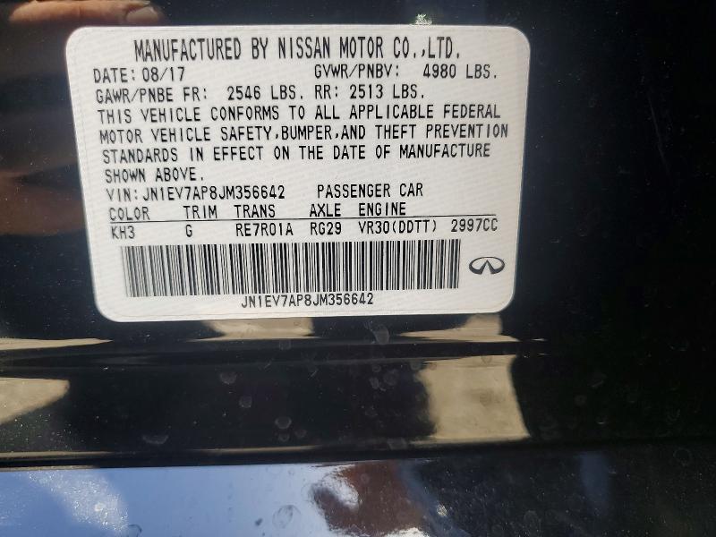 Aukcja sprzedaży 2018 Infiniti Q50, vin: JN1EV7AP8JM356642, numer aukcji: 56414736
