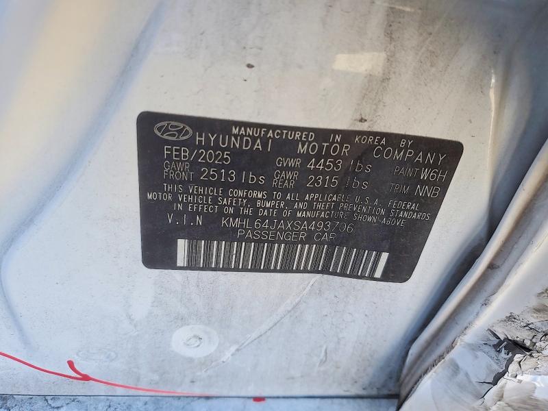 Aukcja sprzedaży 2025 Hyundai Sonata, vin: KMHL64JAXSA493706, numer aukcji: 55786396