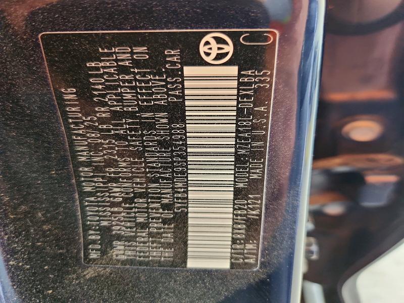 56314296 :رقم المزاد ، 5YFB4MDE9SP354988 vin ، 2025 Toyota Corolla مزاد بيع