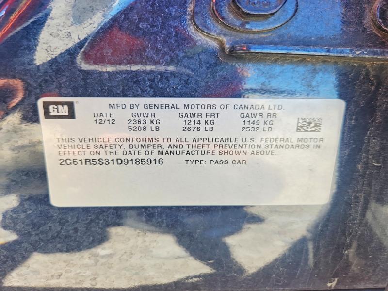2013 Cadillac Xts მანქანა იყიდება აუქციონზე, vin: 2G61R5S31D9185916, აუქციონის ნომერი: 57046396