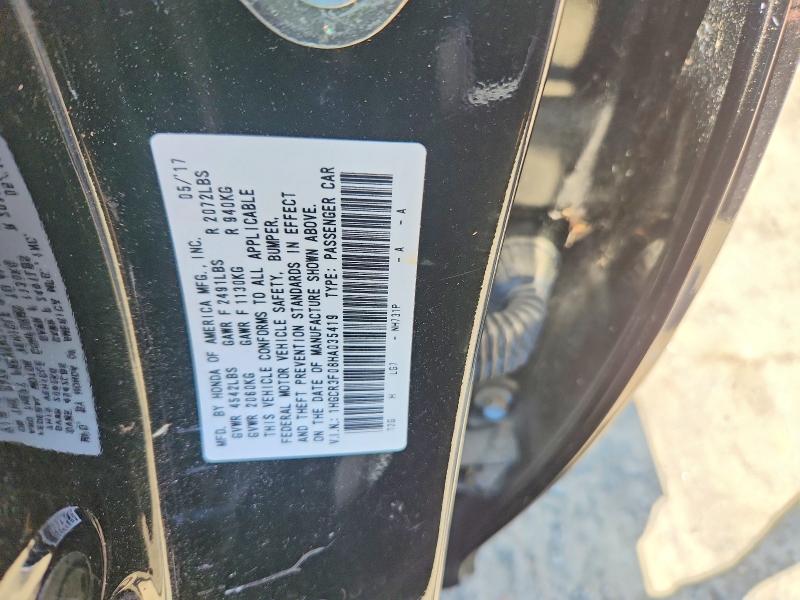 Продажа на аукционе авто 2017 Honda Accord, vin: 1HGCR3F08HA035419, номер лота: 56079266