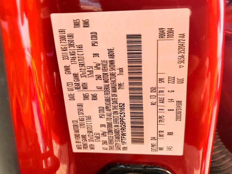 Aukcja sprzedaży 2023 Ford F150, vin: 1FTFW1RG5PFC51652, numer aukcji: 58464896