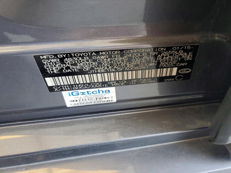 Продаж на аукціоні авто 2015 Lexus Gs, vin: JTHBE1BL5FA008281, номер лоту: 56765176