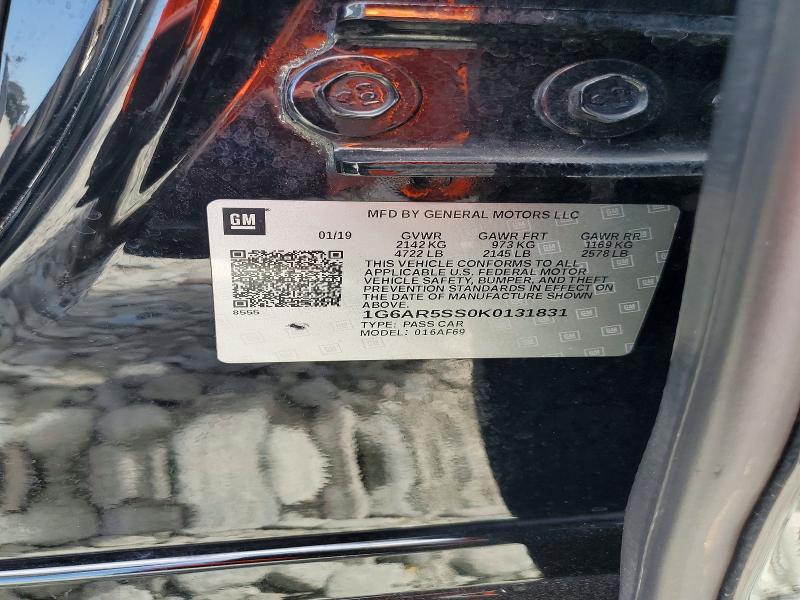 2019 Cadillac Cts მანქანა იყიდება აუქციონზე, vin: 1G6AR5SS0K0131831, აუქციონის ნომერი: 57403656