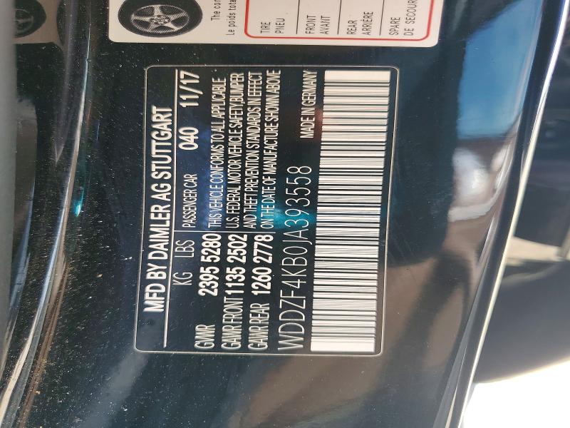 Aukcja sprzedaży 2018 Mercedes-benz E, vin: WDDZF4KB0JA393558, numer aukcji: 57498636