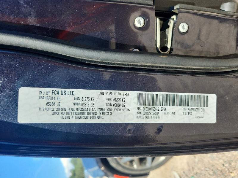 Продаж на аукціоні авто 2016 Dodge Charger, vin: 2C3CDXHG5GH218764, номер лоту: 57876256