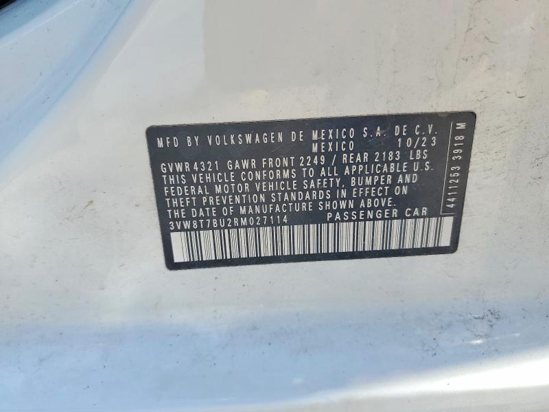 Продажа на аукционе авто 2024 Volkswagen Jetta, vin: 3VW8T7BU2RM027114, номер лота: 58200546