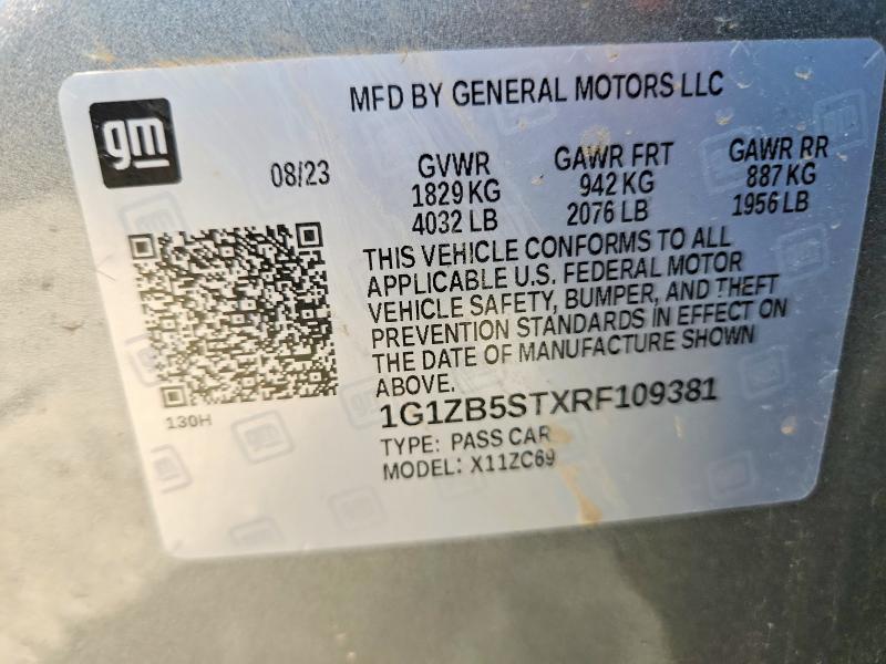 55816406 :رقم المزاد ، 1G1ZB5STXRF109381 vin ، 2024 Chevrolet Malibu مزاد بيع