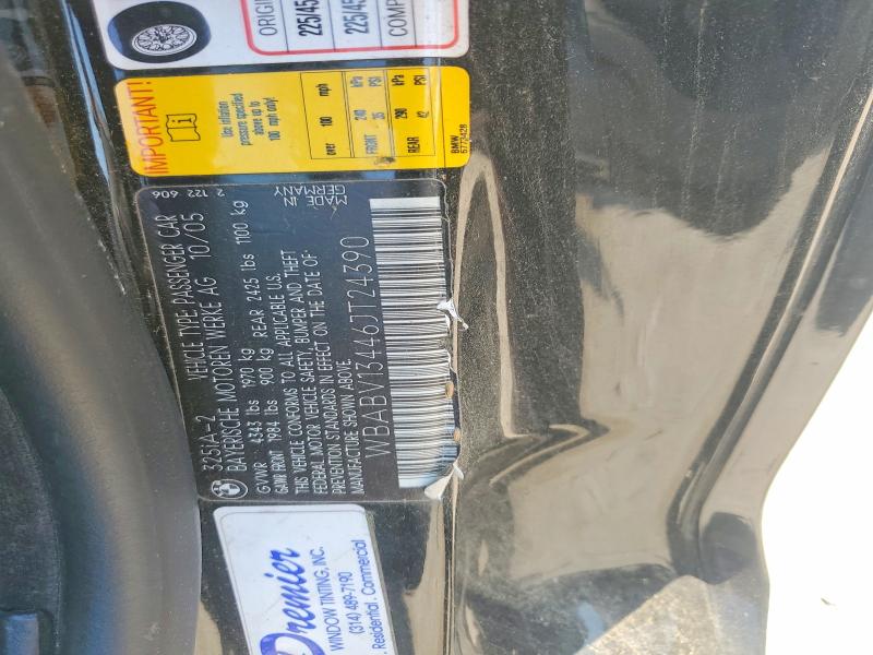 Aukcja sprzedaży 2006 Bmw 325, vin: WBABV13446JT24390, numer aukcji: 58311336
