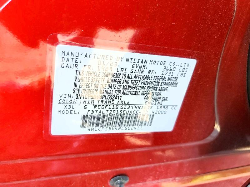 Aukcja sprzedaży 2023 Nissan Kicks, vin: 3N1CP5DV4PL502411, numer aukcji: 57223266