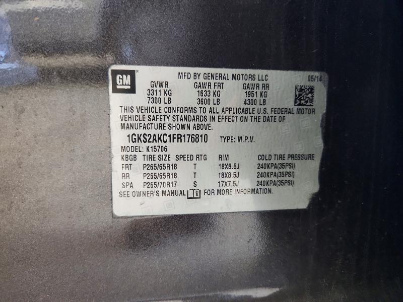 Продаж на аукціоні авто 2015 Gmc Yukon, vin: 1GKS2AKC1FR176810, номер лоту: 56872976