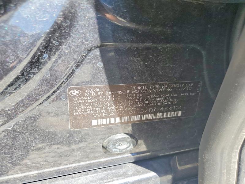 55650826 :رقم المزاد ، WBAKC8C57BC434114 vin ، 2011 Bmw 750 مزاد بيع