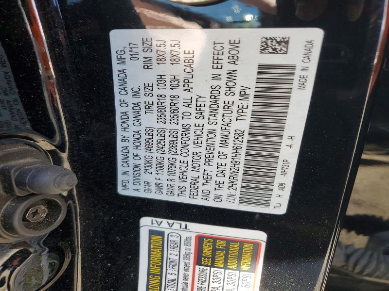 Продаж на аукціоні авто 2017 Honda Cr-v, vin: 2HKRW2H91HH612582, номер лоту: 57908566