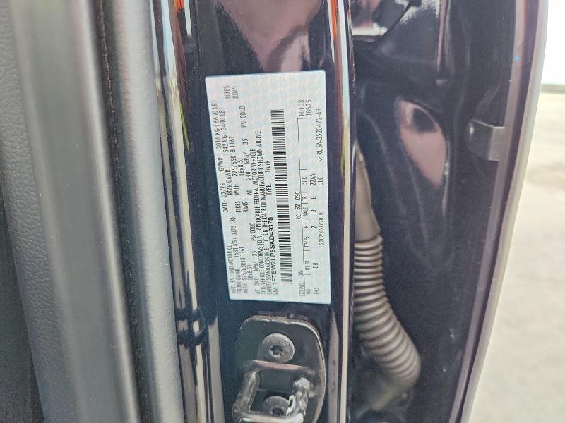 2025 Ford F150 მანქანა იყიდება აუქციონზე, vin: 1FTEW2LP5SKD49378, აუქციონის ნომერი: 58320506