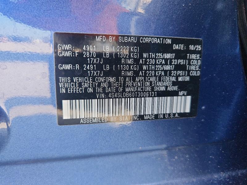 Aukcja sprzedaży 2026 Subaru Forester, vin: 4S4SLDB60T3006131, numer aukcji: 55900806