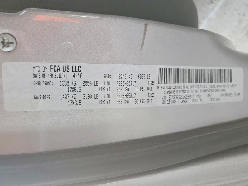 Aukcja sprzedaży 2018 Dodge Grand Caravan, vin: 2C4RDGEG9JR238012, numer aukcji: 55697436