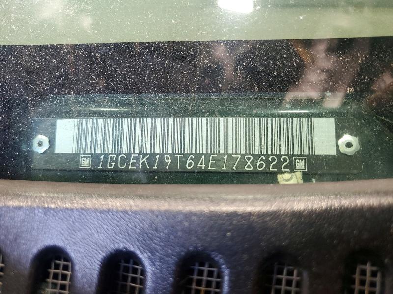 Продаж на аукціоні авто 2004 Chevrolet Silverado, vin: 1GCEK19T64E178622, номер лоту: 56364346