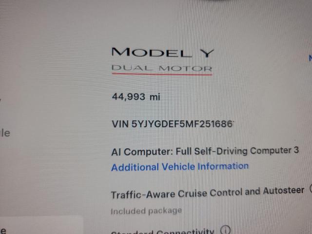 Aukcja sprzedaży 2021 Tesla Model Y, vin: 5YJYGDEF5MF251686, numer aukcji: 57130066