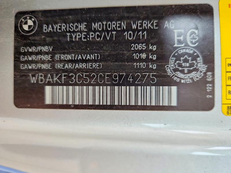 Продажа на аукционе авто 2012 Bmw 328, vin: WBAKF3C52CE974275, номер лота: 56090706