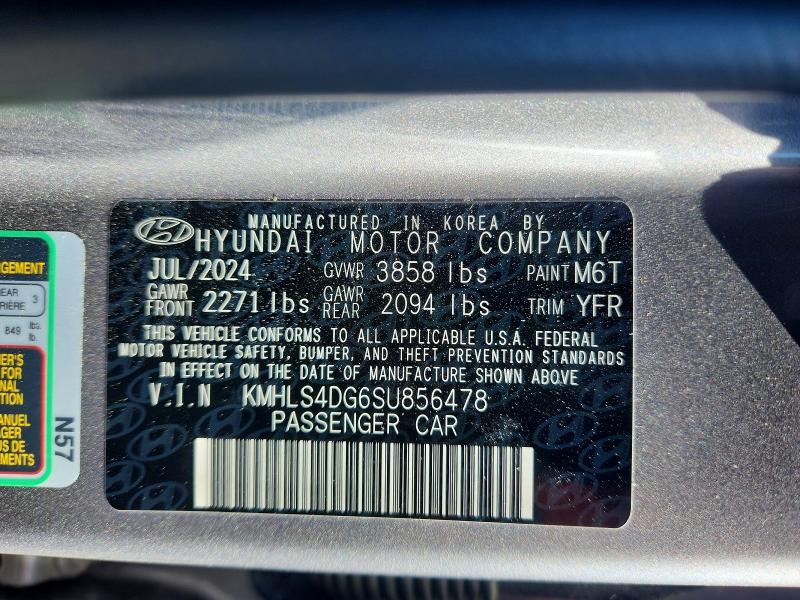 Продажа на аукционе авто 2025 Hyundai Elantra, vin: KMHLS4DG6SU856478, номер лота: 56456936