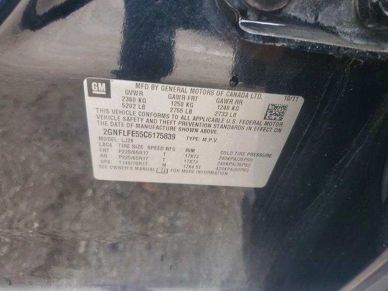 Продажа на аукционе авто 2012 Chevrolet Equinox, vin: 2GNFLFE55C6175839, номер лота: 57741166
