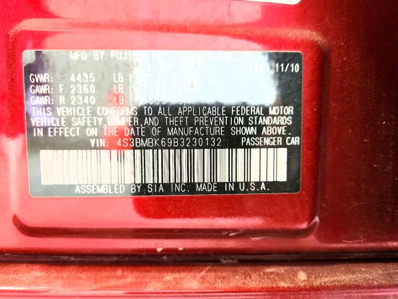 Aukcja sprzedaży 2011 Subaru Legacy, vin: 4S3BMBK69B3230132, numer aukcji: 56594036