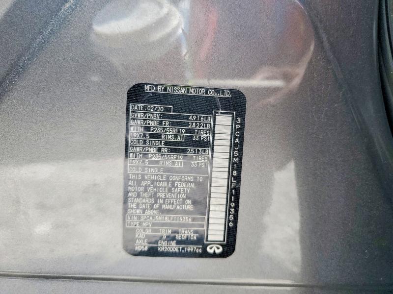 Продаж на аукціоні авто 2020 Infiniti Qx50, vin: 3PCAJ5M18LF119356, номер лоту: 56779876