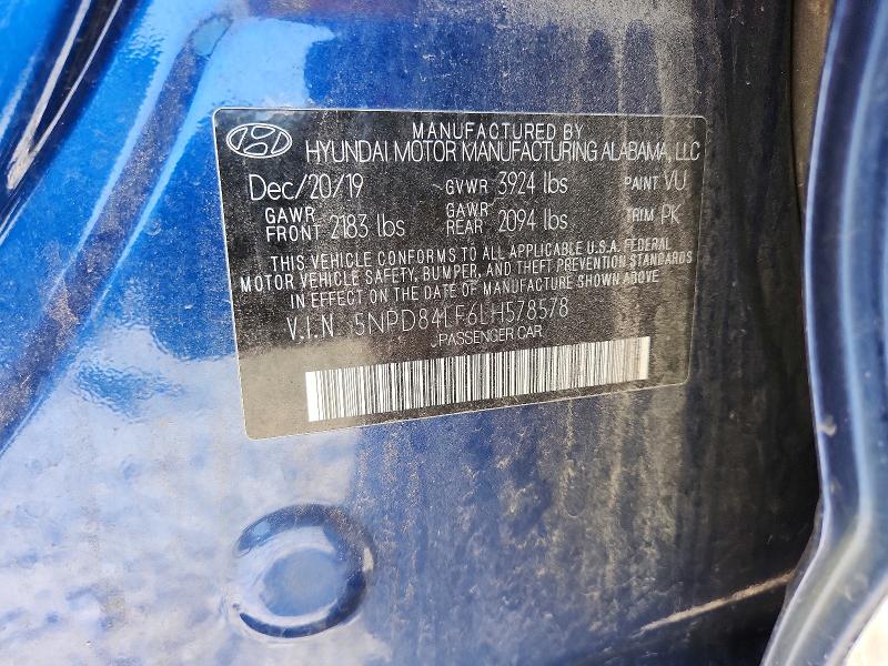 Aukcja sprzedaży 2020 Hyundai Elantra, vin: 5NPD84LF6LH578578, numer aukcji: 57031676