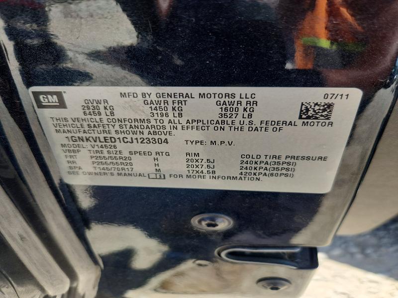 Продаж на аукціоні авто 2012 Chevrolet Traverse, vin: 1GNKVLED1CJ123304, номер лоту: 55903556