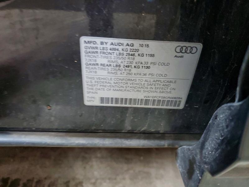 Продажа на аукционе авто 2016 Audi Q3, vin: WA1EFCFS8GR008264, номер лота: 56169056