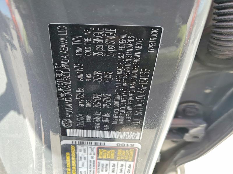 2025 Hyundai Santa Cruz მანქანა იყიდება აუქციონზე, vin: 5NTJC4DE4SH134039, აუქციონის ნომერი: 55671376