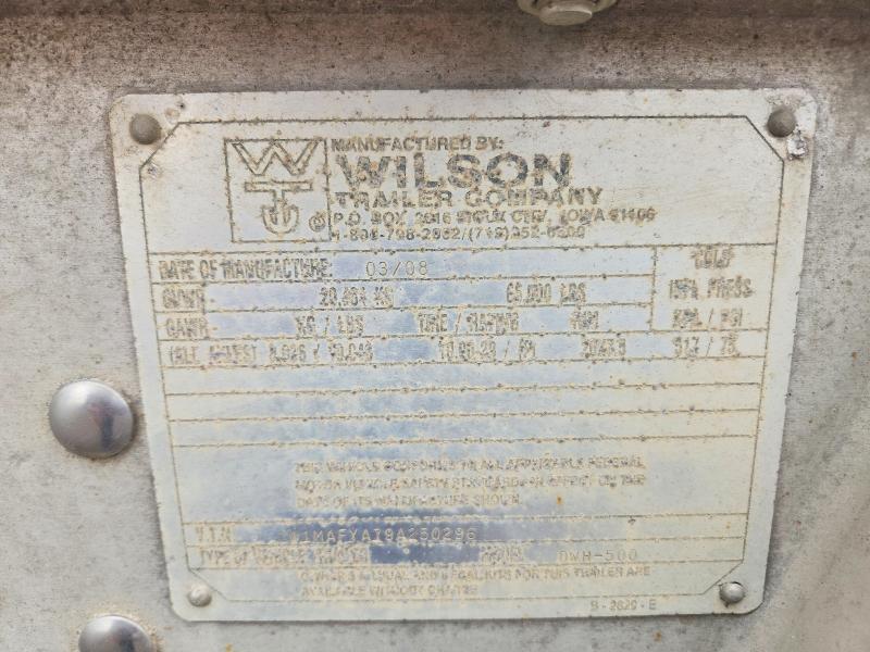 2009 Wilson Dwh-500 Hopper Trail მანქანა იყიდება აუქციონზე, vin: 1W1MAFYA79A250296, აუქციონის ნომერი: 54768676