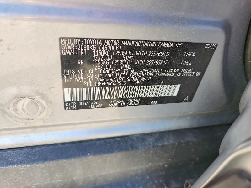 Aukcja sprzedaży 2025 Toyota Rav4, vin: 2T3P1RFV6SW552510, numer aukcji: 57134046
