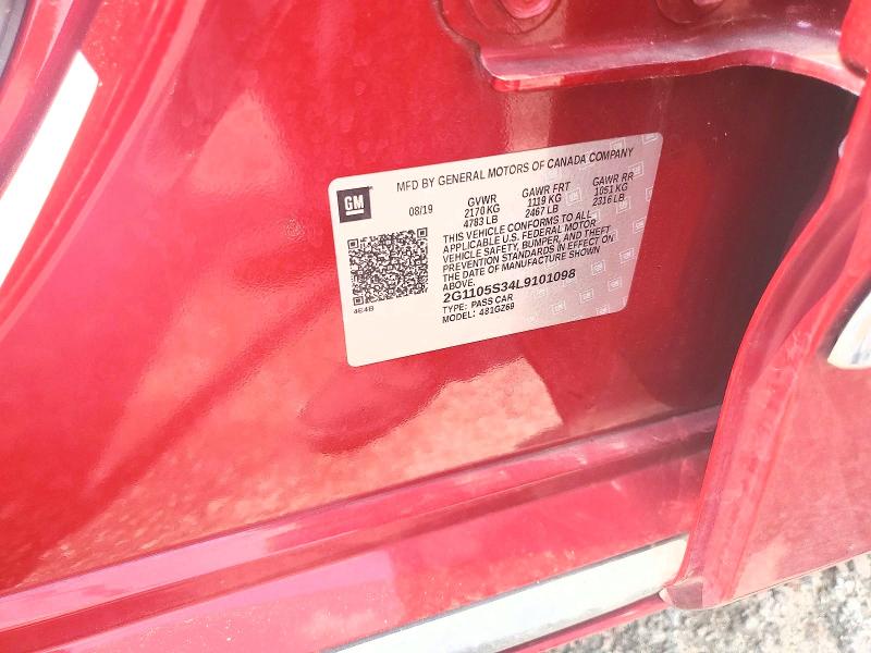 Продаж на аукціоні авто 2020 Chevrolet Impala, vin: 2G1105S34L9101098, номер лоту: 58194366