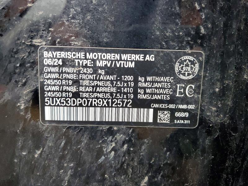 Продажа на аукционе авто 2024 Bmw X3, vin: 5UX53DP07R9X12572, номер лота: 57044386