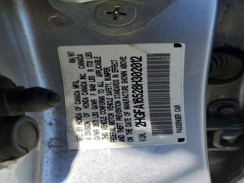 Продажа на аукционе авто 2008 Honda Civic, vin: 2HGFA16528H302012, номер лота: 56990576