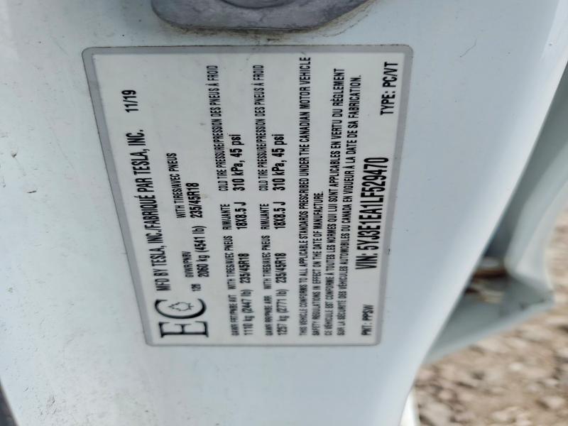 Продаж на аукціоні авто 2020 Tesla Model 3, vin: 5YJ3E1EA1LF529470, номер лоту: 57930246