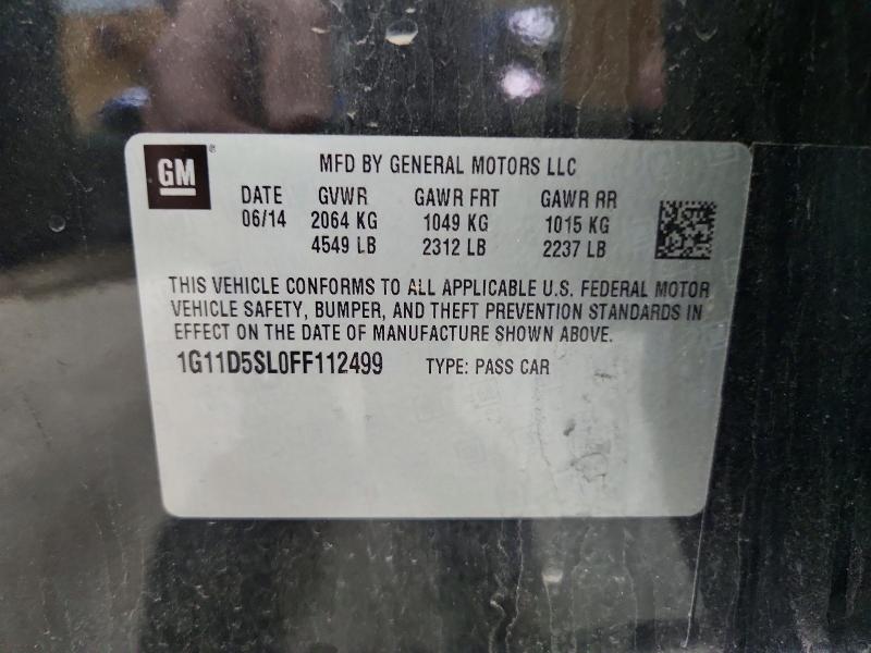 2015 Chevrolet Malibu მანქანა იყიდება აუქციონზე, vin: 1G11D5SL0FF112499, აუქციონის ნომერი: 57434056