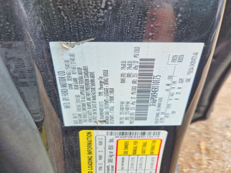 Aukcja sprzedaży 2014 Ford Fusion, vin: 3FA6P0K94ER110175, numer aukcji: 56901186