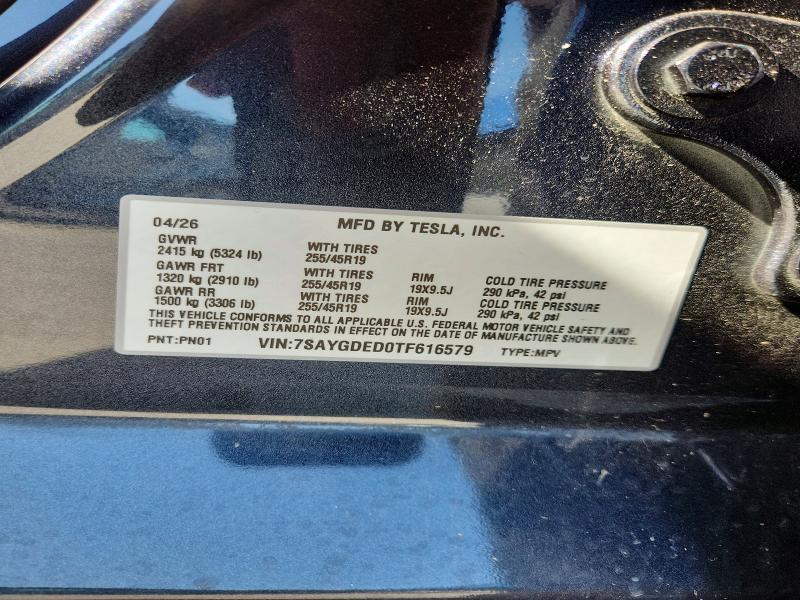 Продажа на аукционе авто 2026 Tesla Model Y, vin: 7SAYGDED0TF616579, номер лота: 56812396