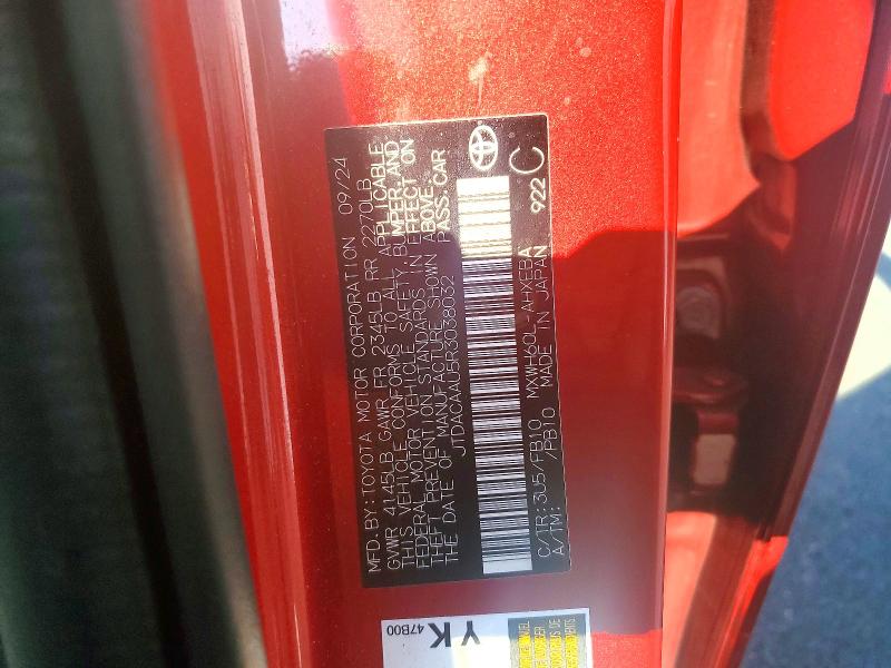 Aukcja sprzedaży 2024 Toyota Prius, vin: JTDACAAU5R3038032, numer aukcji: 57741076