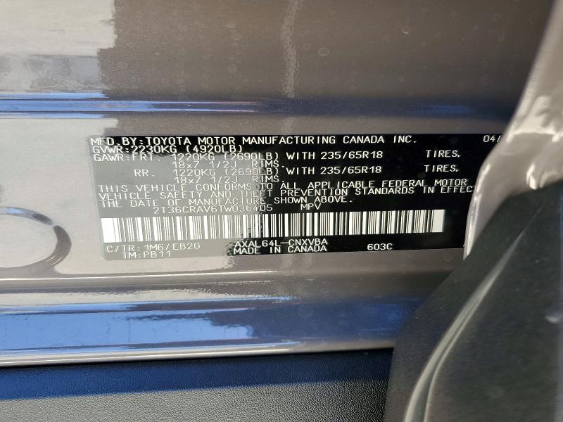 Продаж на аукціоні авто 2026 Toyota Rav4, vin: 2T36CRAV6TW036405, номер лоту: 56164156