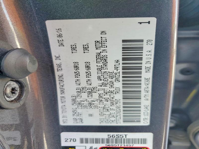 Aukcja sprzedaży 2016 Toyota Tacoma, vin: 5TFEZ5CN2GX017593, numer aukcji: 56871746