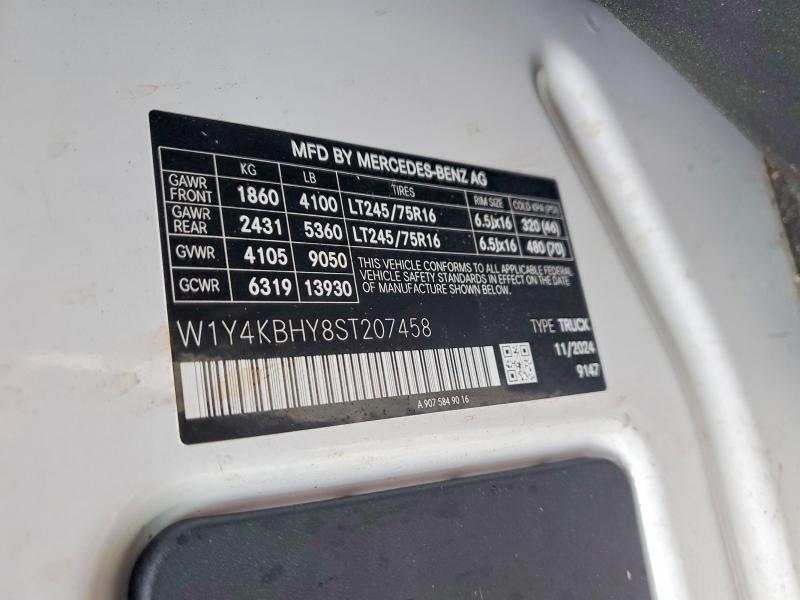 2025 Mercedes-benz Sprinter მანქანა იყიდება აუქციონზე, vin: W1Y4KBHY8ST207458, აუქციონის ნომერი: 57557296
