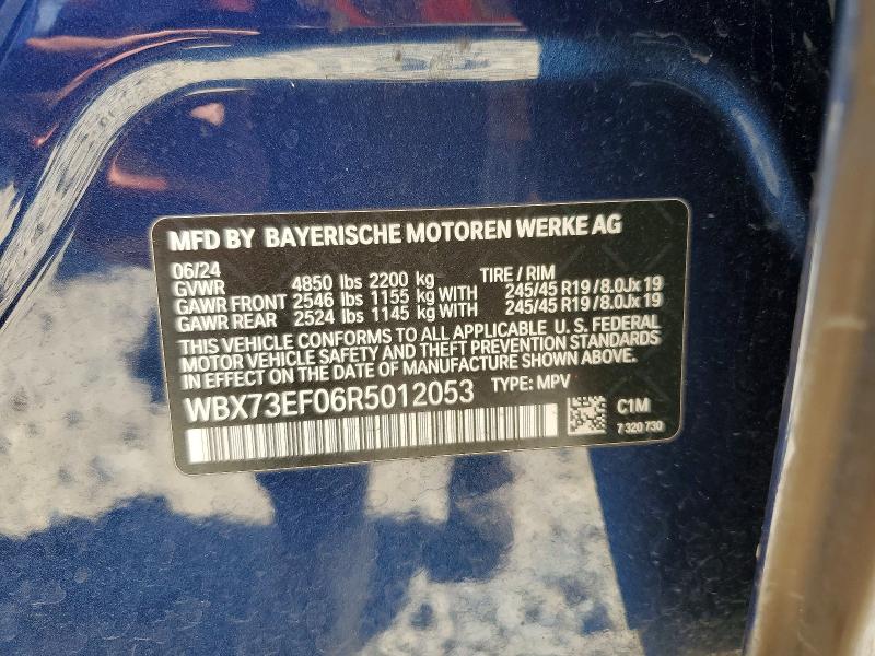 Aukcja sprzedaży 2024 Bmw X1, vin: WBX73EF06R5012053, numer aukcji: 54917716