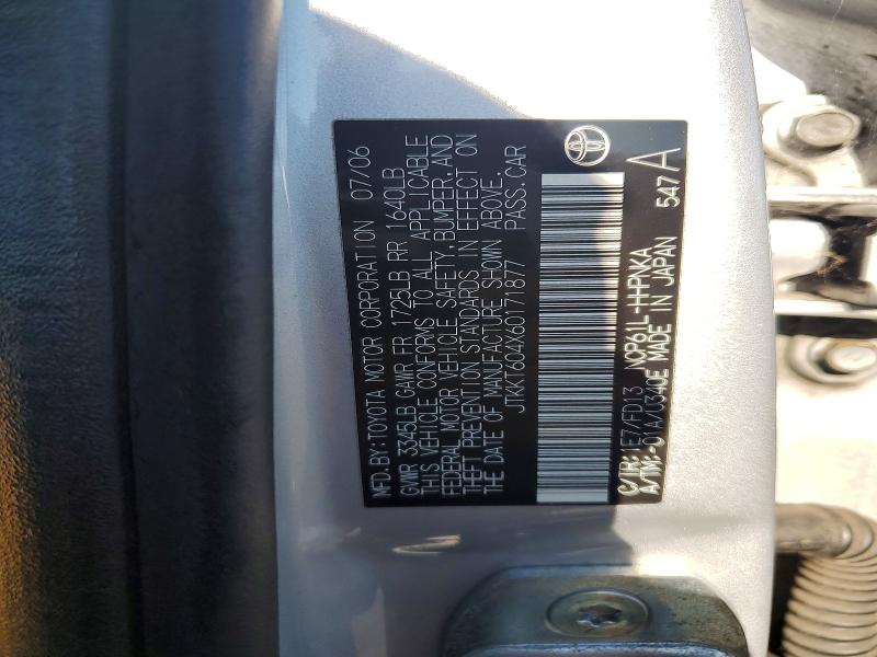 Aukcja sprzedaży 2006 Scion Xa, vin: JTKKT604X60171877, numer aukcji: 56636546